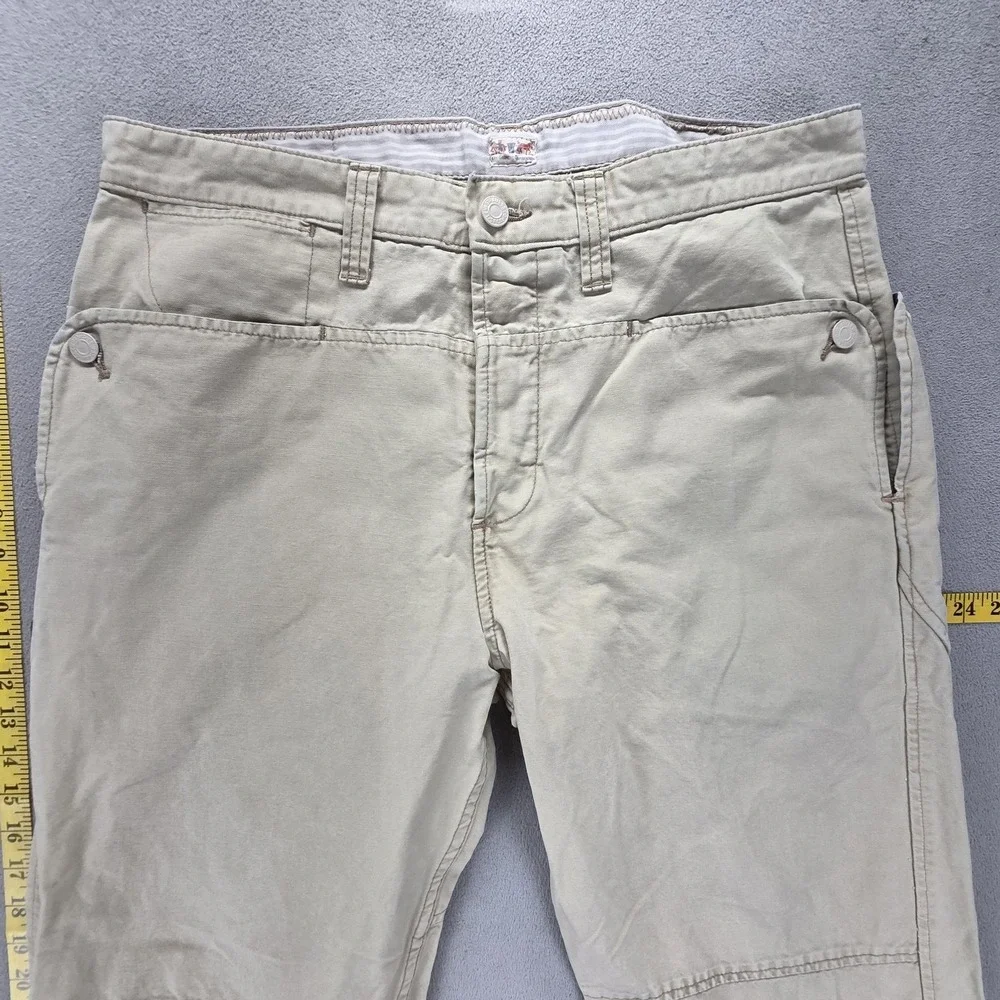 VTG Levis Engineered Jeans Mens 32x30 Beige Buckle Back One Pocket Double Knee